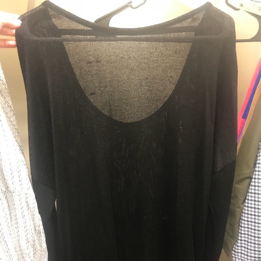 Sheer black sweater
